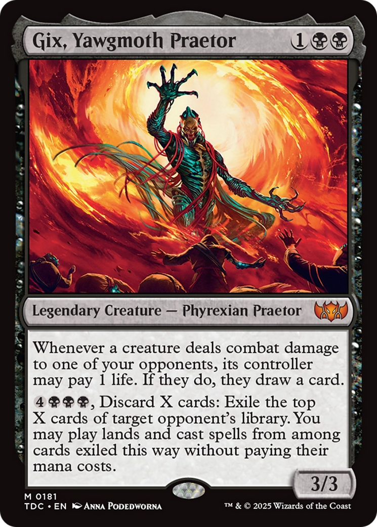 Gix, Yawgmoth Praetor [Tarkir: Dragonstorm Commander] - Trinity Hobby
