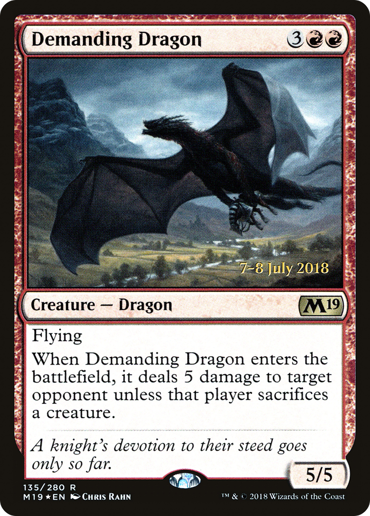 Demanding Dragon [Core Set 2019 Prerelease Promos] - Trinity Hobby