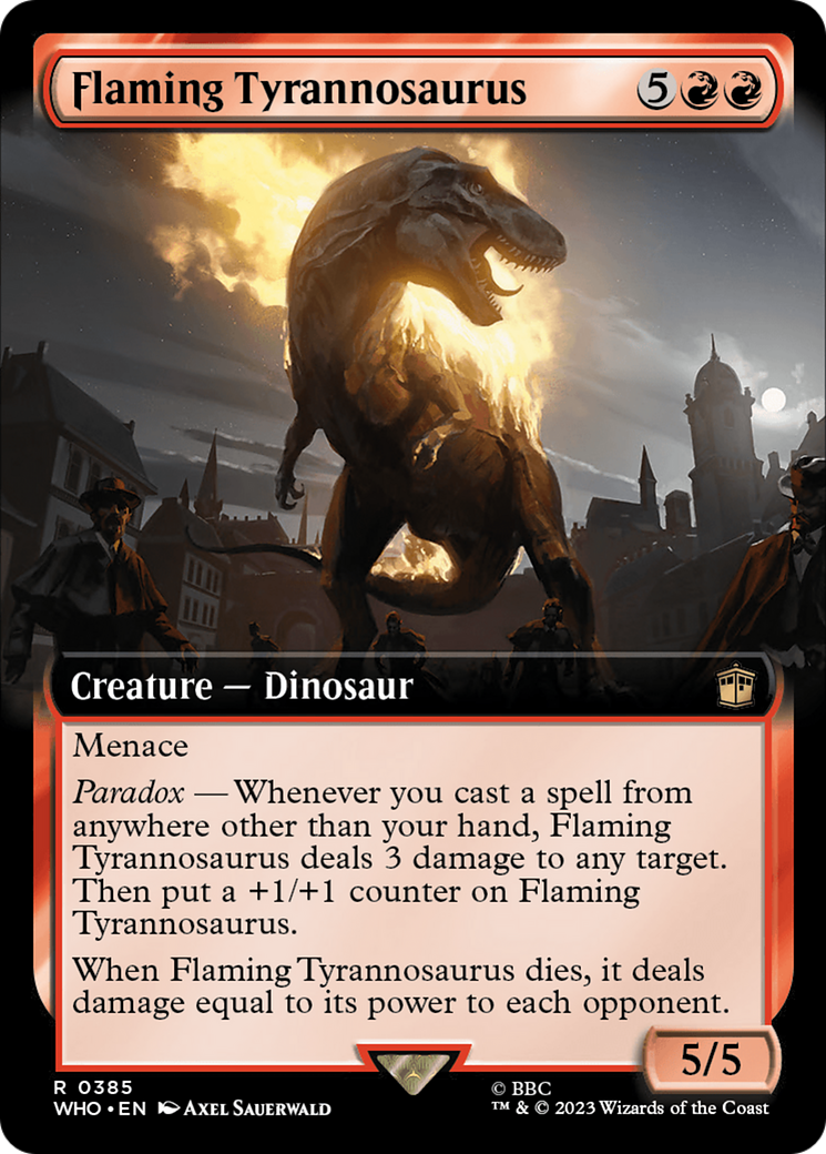 Flaming Tyrannosaurus (Extended Art) [Doctor Who] - Trinity Hobby