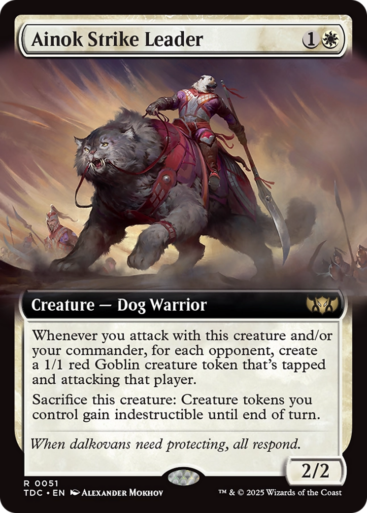 Ainok Strike Leader (Extended Art) (TDC-051) - [Commander: Tarkir: Dragonstorm] - Trinity Hobby