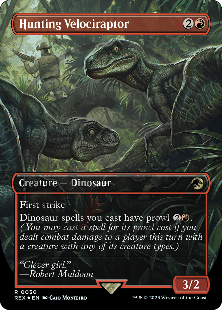 Hunting Velociraptor (Emblem) (Borderless) [Jurassic World Collection Tokens] - Trinity Hobby