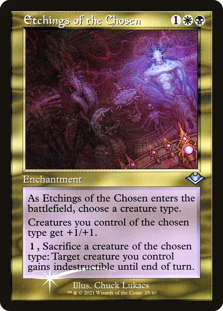 Etchings of the Chosen [Etched Foil]  (MH1-025) - [Modern Horizons 1 Timeshifts] - Trinity Hobby
