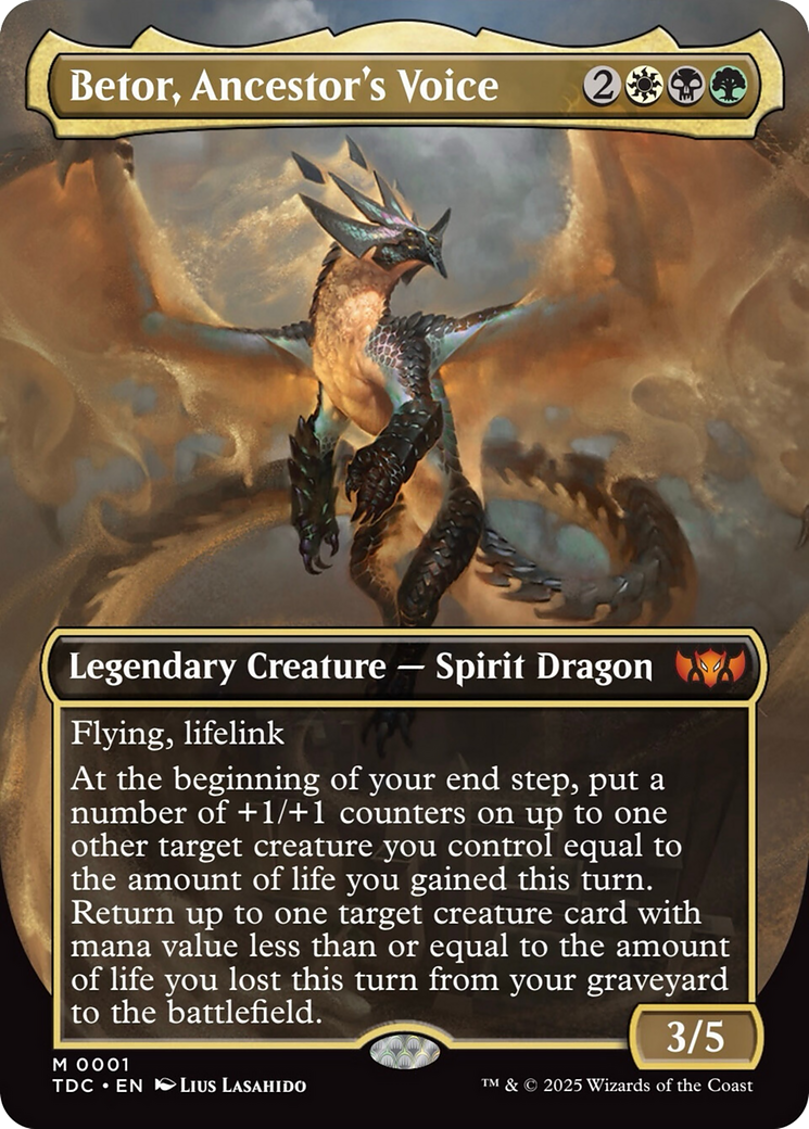 Betor, Ancestor's Voice (Borderless) (TDC-001) - [Commander: Tarkir: Dragonstorm] - Trinity Hobby
