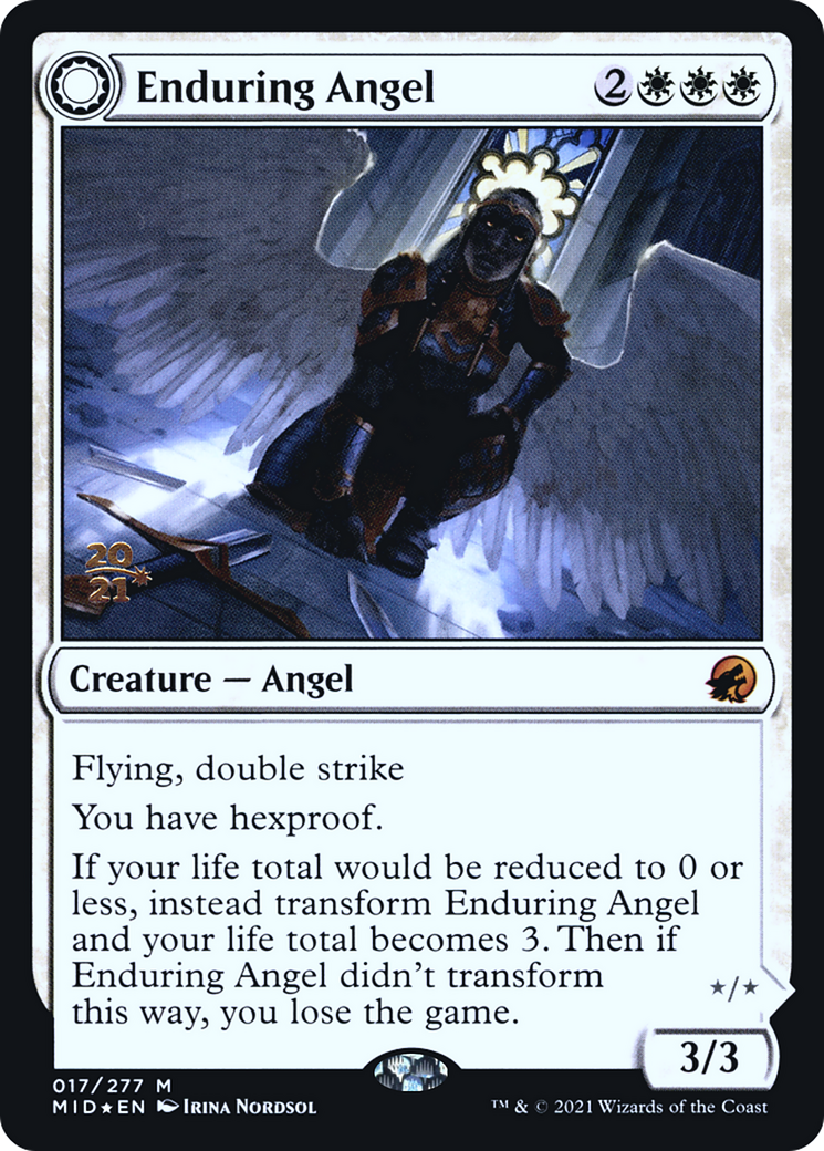 Enduring Angel // Angelic Enforcer [Innistrad : Promos de l'avant-première de Midnight Hunt] 