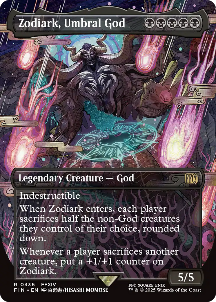 (Japanese) Zodiark, Umbral God  [Foil]  (FIN-336) - [FINAL FANTASY] (Borderless) - Trinity Hobby