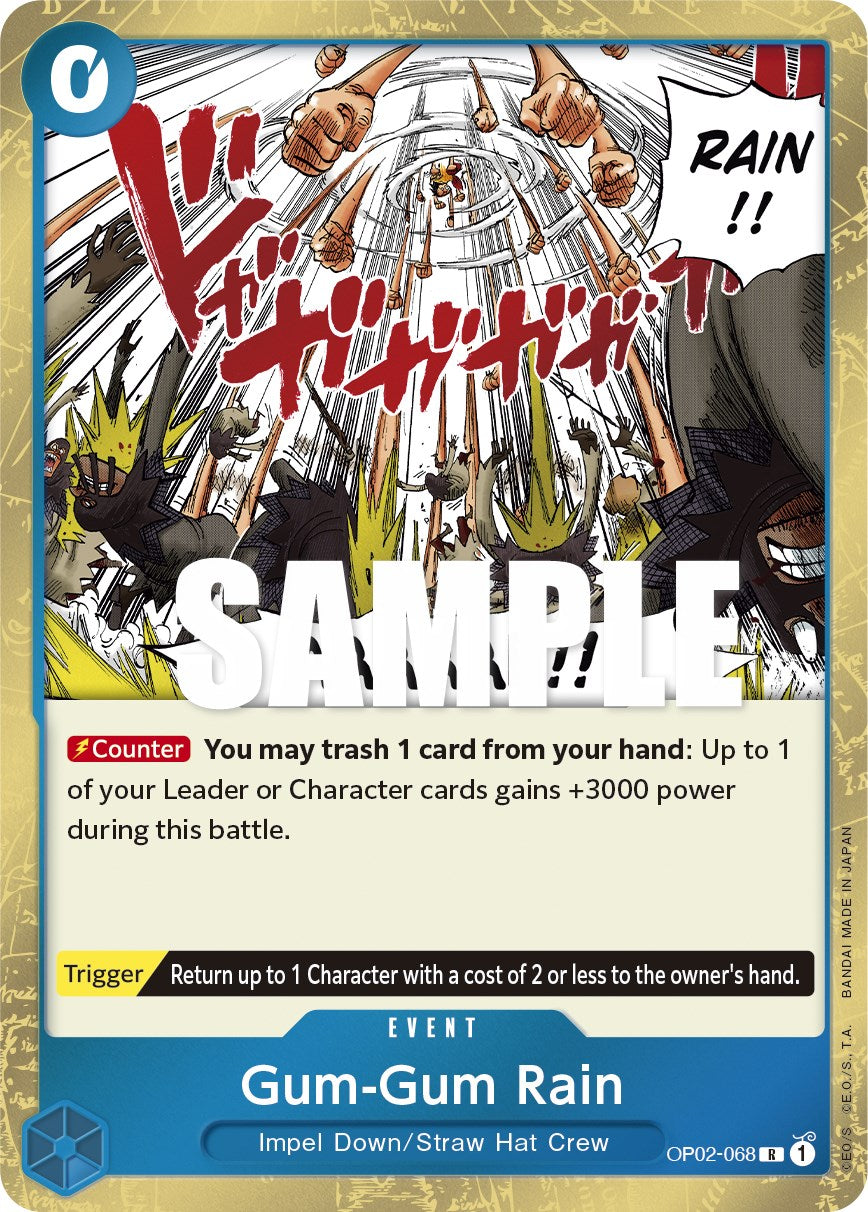 Gum-Gum Rain (OP02-068) - [Paramount War] Foil - Trinity Hobby