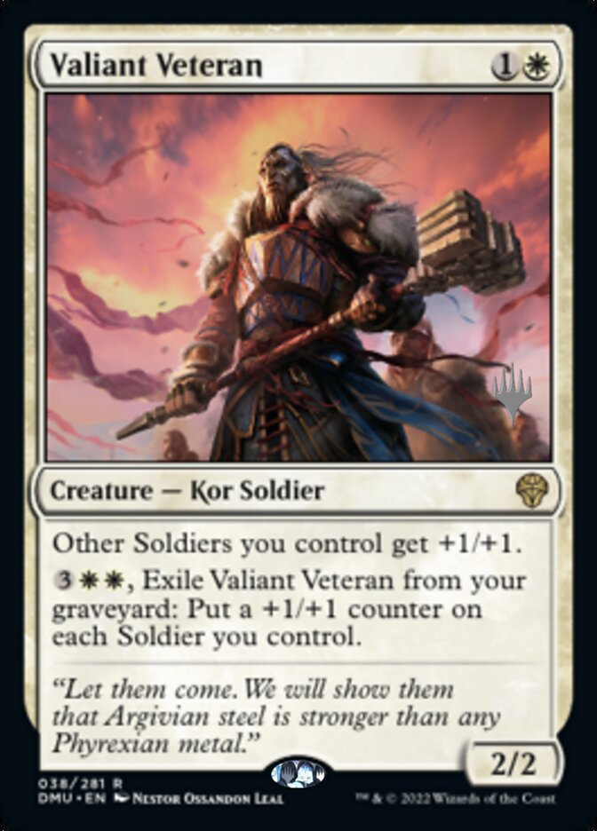 Valiant Veteran (Promo Pack) [Dominaria United Promos] - Trinity Hobby