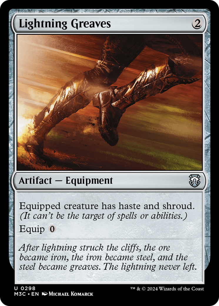 Lightning Greaves  [Foil]  (M3C-298) - [Modern Horizons 3 Commander] - Trinity Hobby