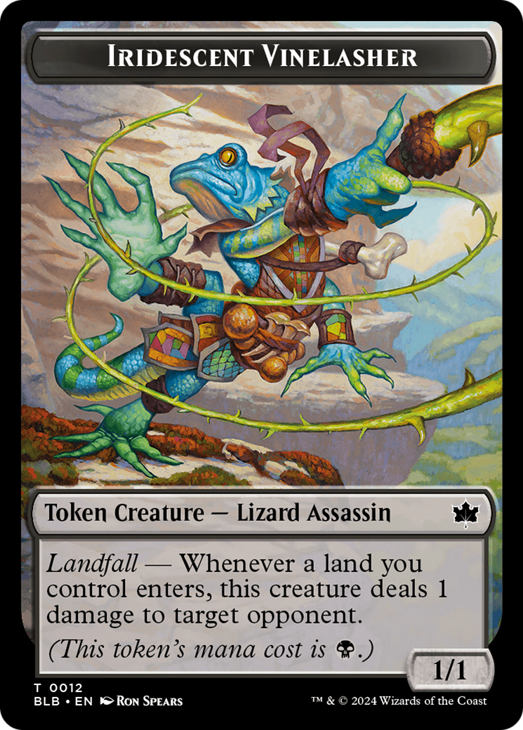 Iridescent Vinelasher  (BLB-012) - [Bloomburrow Tokens] - Trinity Hobby