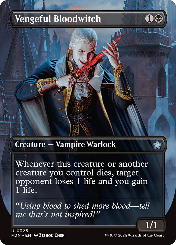 Vengeful Bloodwitch (Borderless) [Foundations] - Trinity Hobby