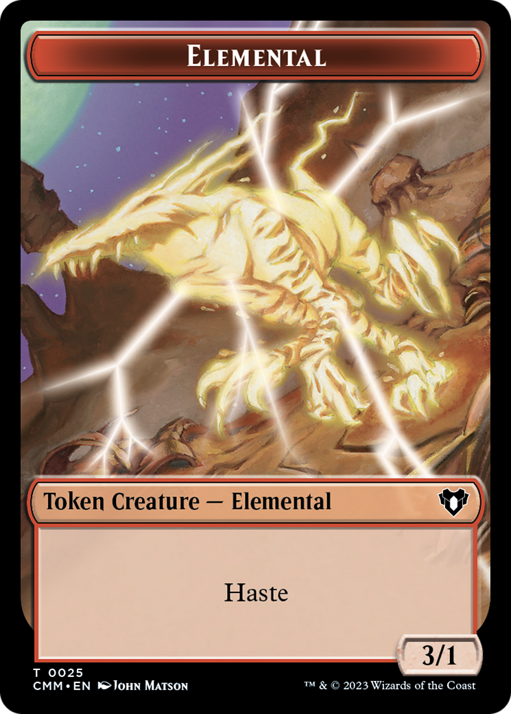 Elemental Token (25) [Commander Masters Tokens] - Trinity Hobby