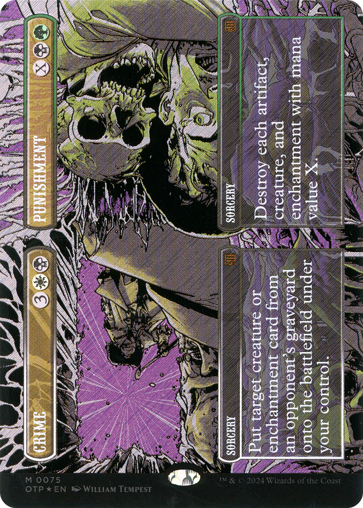 Crime // Punishment (Textured Foil) [Outlaws of Thunder Junction: Breaking News] - Trinity Hobby
