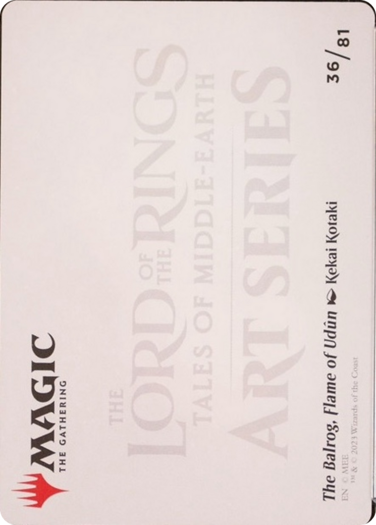 The Balrog, Flame of Udûn // The Balrog, Flame of Udûn  [Foil]  (ASLTR-036) - [Tales of Middle-earth Art Series] (Borderless) - Trinity Hobby