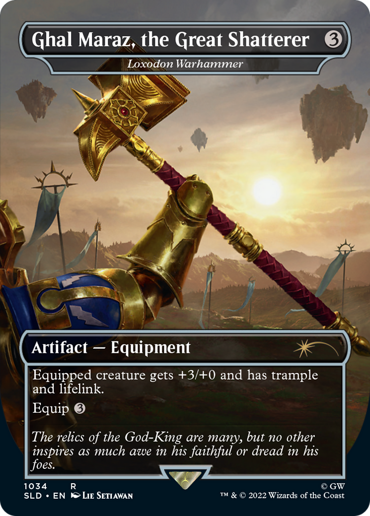 Loxodon Warhammer  [Foil]  (SLD-1034) - [Secret Lair Drop] / Ghal Maraz, the Great Shatterer (Borderless) - Trinity Hobby