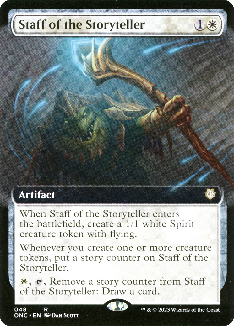 Staff of the Storyteller (Extended Art) [Phyrexia: All Will Be One Commander] - Trinity Hobby