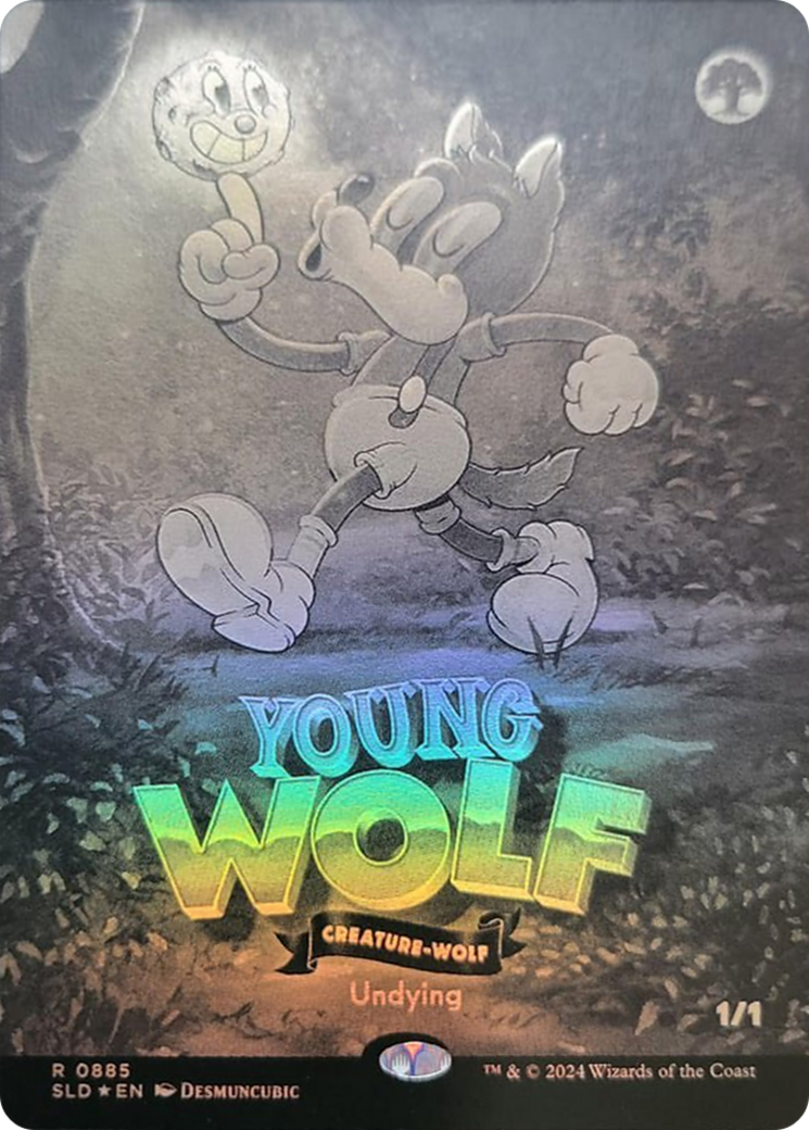 Young Wolf (Black & White Foil) [Secret Lair Drop Series] - Trinity Hobby