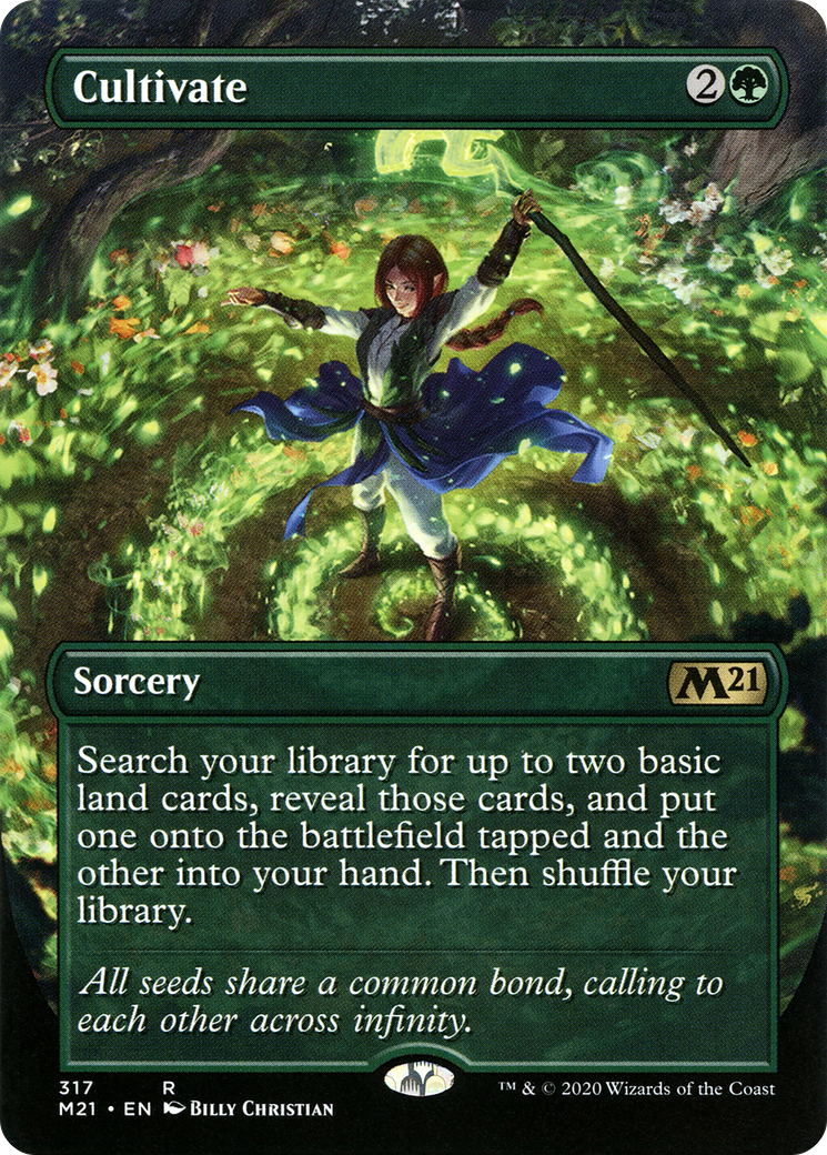 Cultivate (Borderless Alternate Art) [Core Set 2021] - Trinity Hobby