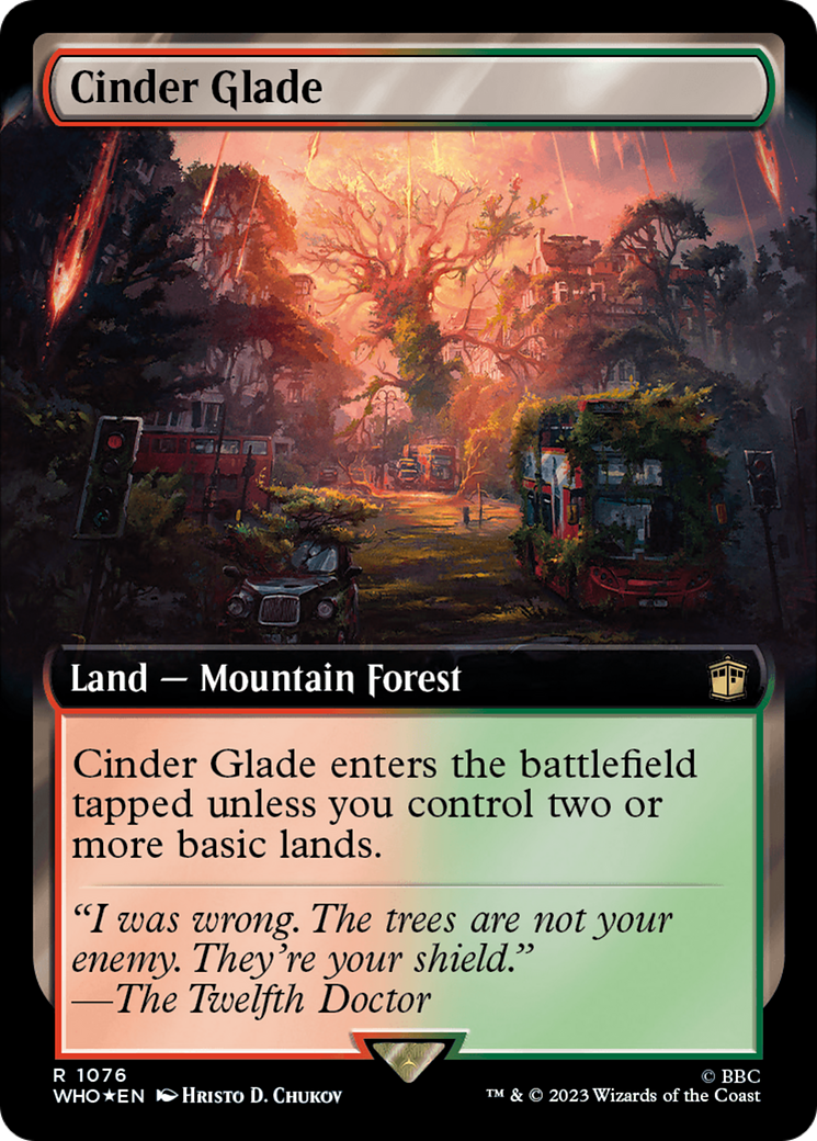 Cinder Glade (Extended Art) (Surge Foil) [Doctor Who] - Trinity Hobby