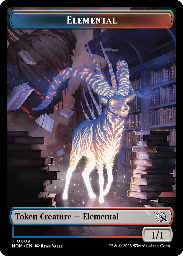 Elemental (9) // Wrenn and Realmbreaker Emblem Double-Sided Token [March of the Machine Tokens] - Trinity Hobby