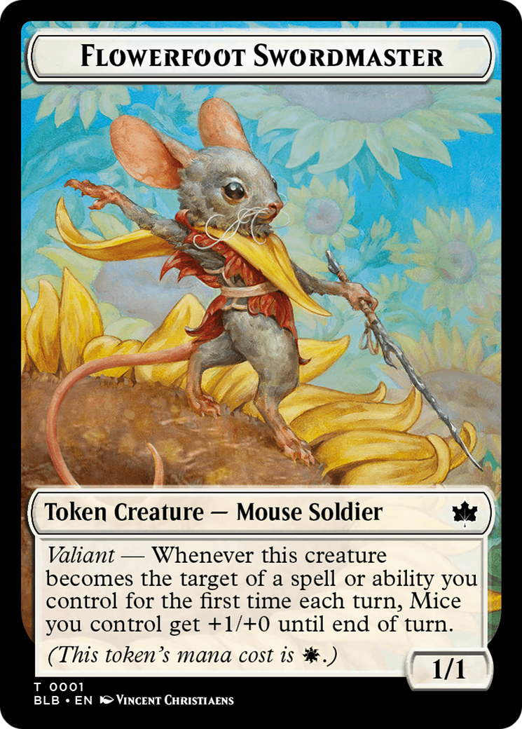Flowerfoot Swordmaster  [Foil]  (BLB-001) - [Bloomburrow Tokens] - Trinity Hobby