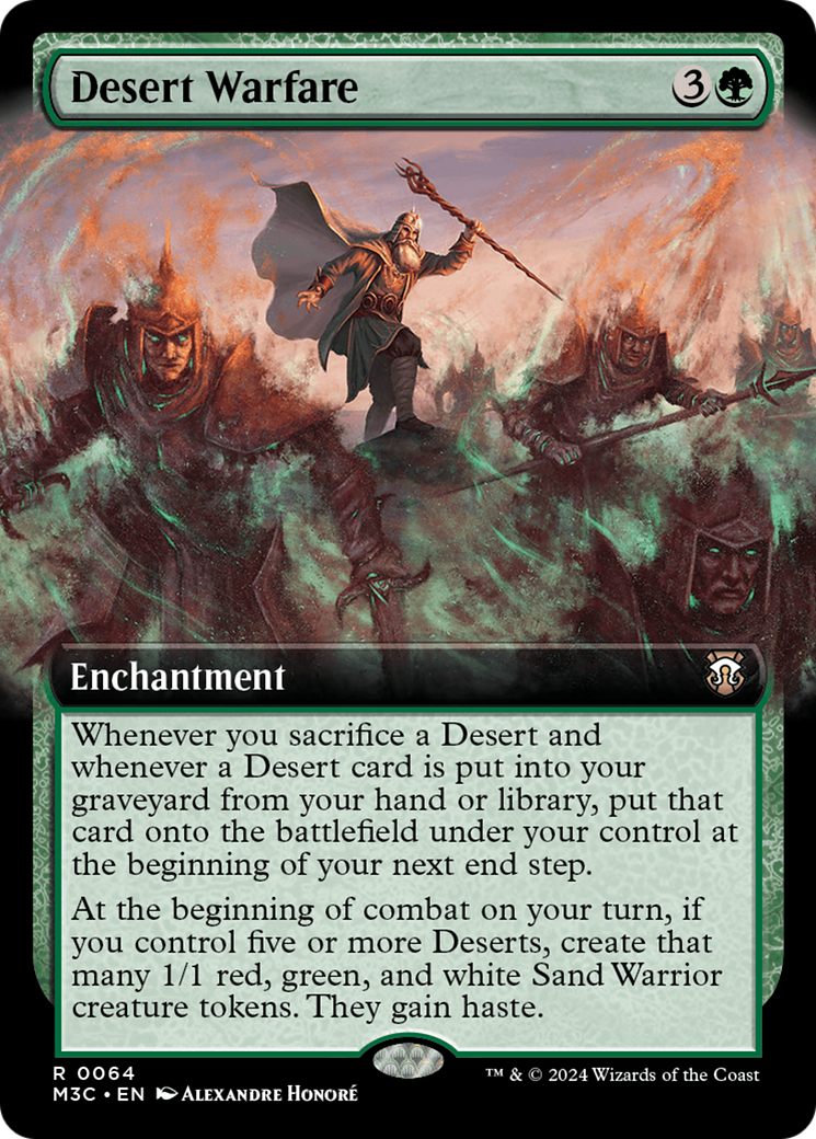 Desert Warfare (Extended Art) (Ripple Foil) [Modern Horizons 3 Commander] - Trinity Hobby