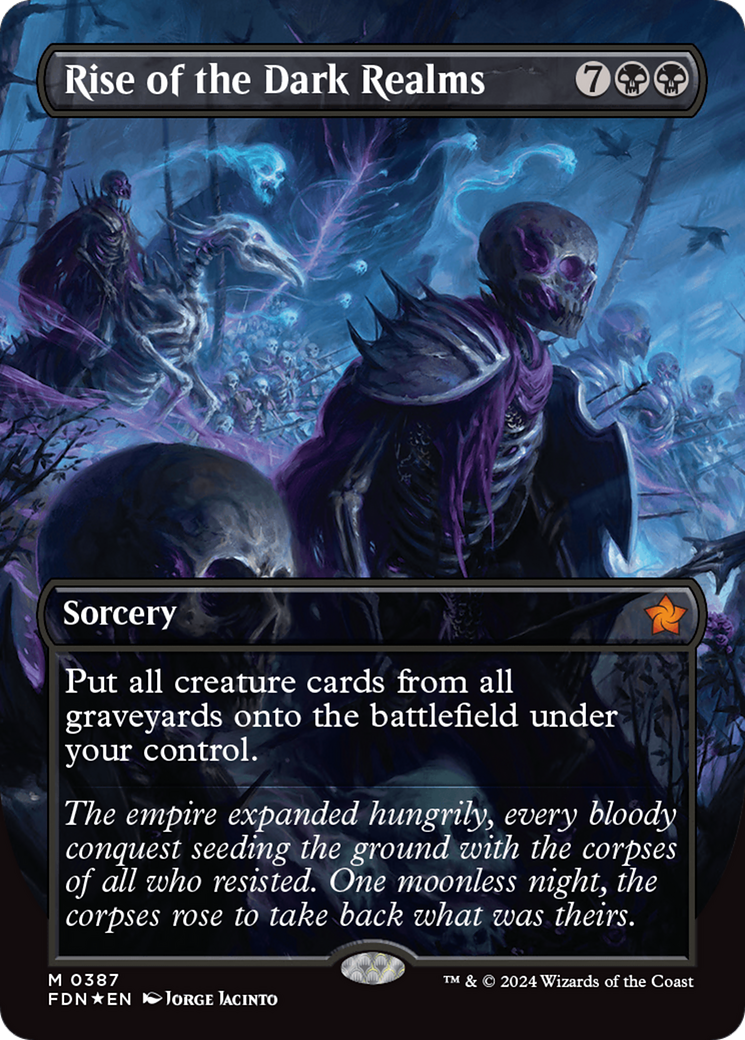 Rise of the Dark Realms (Borderless) (Mana Foil) [Foundations] - Trinity Hobby