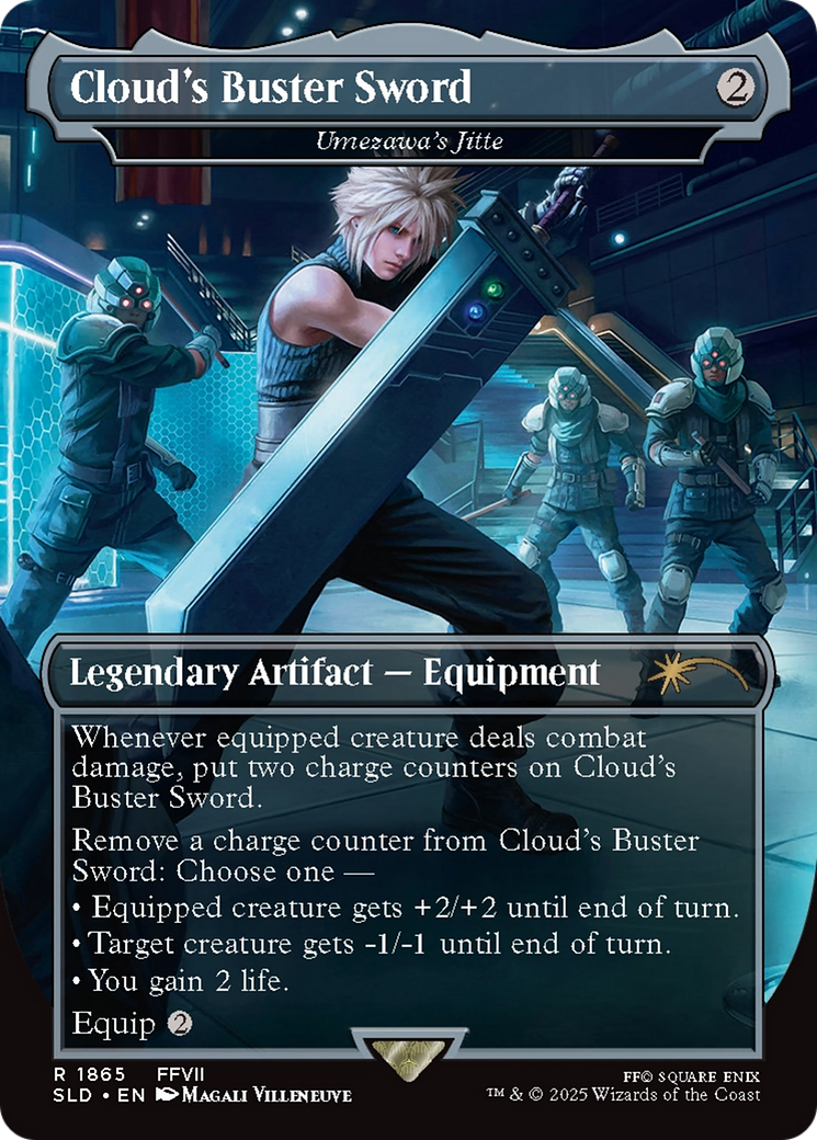 Umezawa's Jitte (SLD-1865) - [Secret Lair Drop] / Cloud's Buster Sword (Borderless) - Trinity Hobby