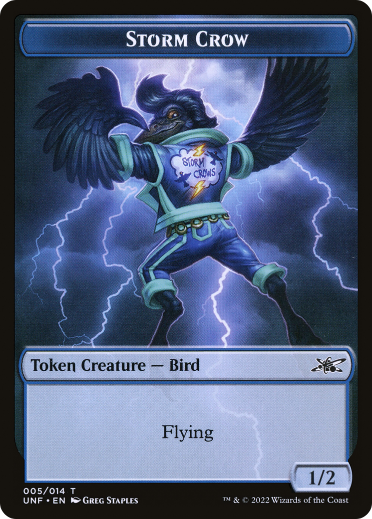 Storm Crow  [Foil]  (UNF-005) - [Unfinity Tokens] - Trinity Hobby