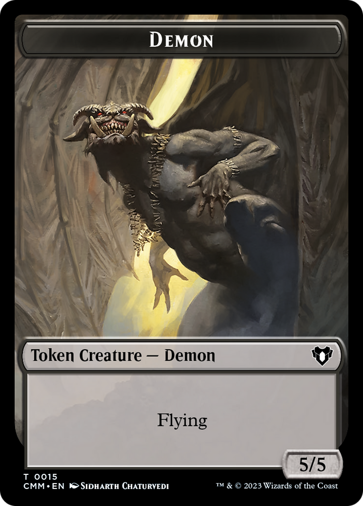 Eldrazi Spawn // Demon Double-Sided Token [Commander Masters Tokens] - Trinity Hobby