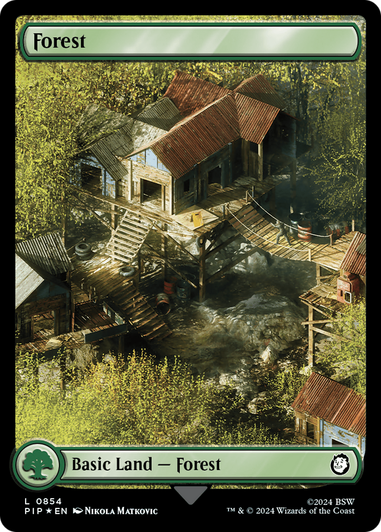 Forest (0854) (Surge Foil) [Fallout] - Trinity Hobby