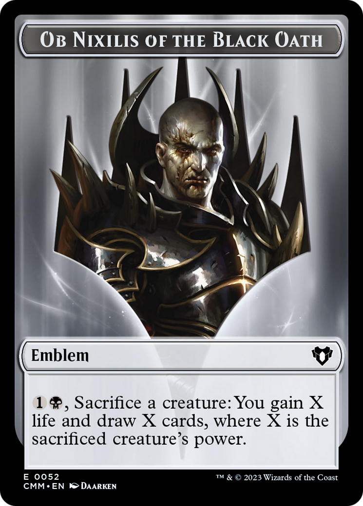 Ob Nixilis of the Black Oath Emblem [Commander Masters Tokens] - Trinity Hobby
