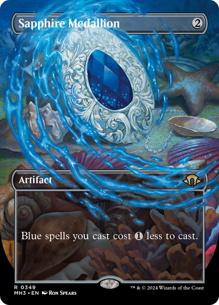Sapphire Medallion (Borderless) [Modern Horizons 3] - Trinity Hobby