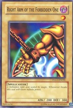 Right Arm of the Forbidden One [DLG1-EN020] Common - Trinity Hobby
