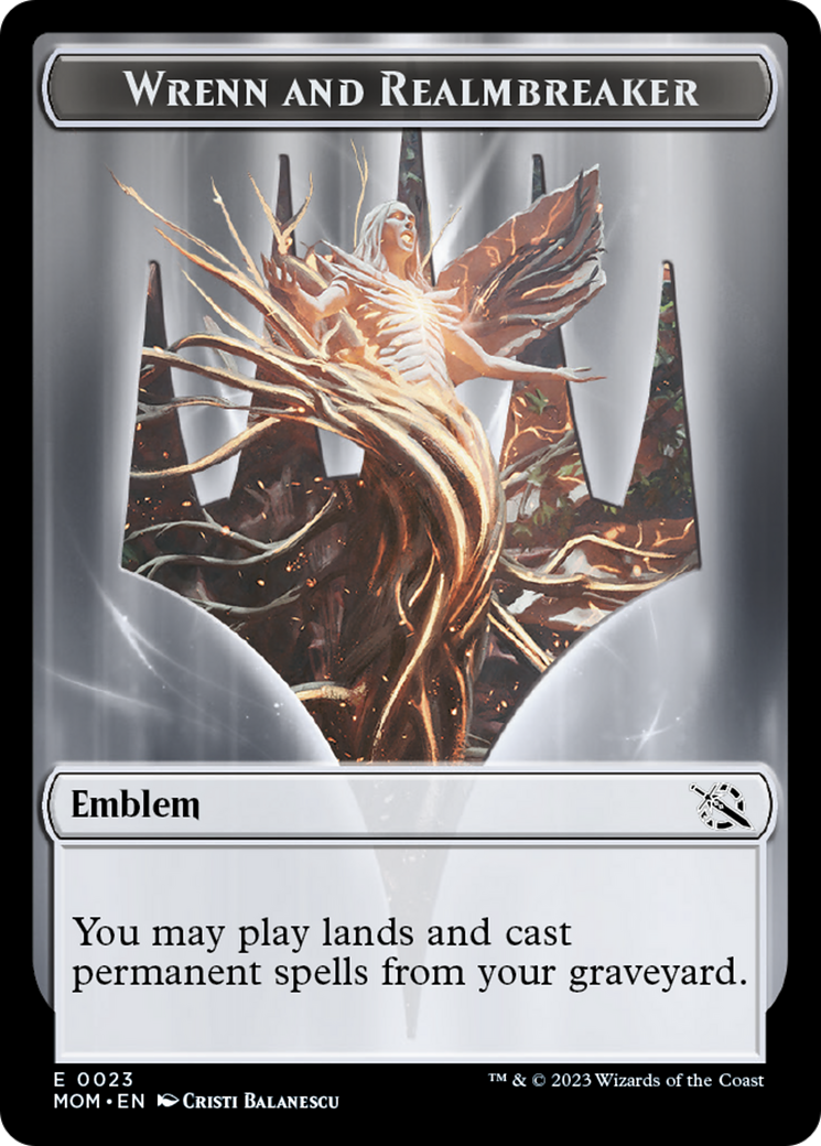 Elemental (9) // Wrenn and Realmbreaker Emblem Double-Sided Token [March of the Machine Tokens] - Trinity Hobby