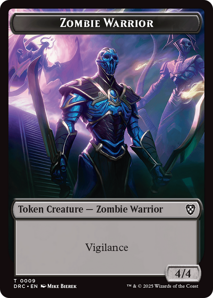Zombie Army // Zombie Warrior Double-Sided Token [Aetherdrift Tokens] - Trinity Hobby