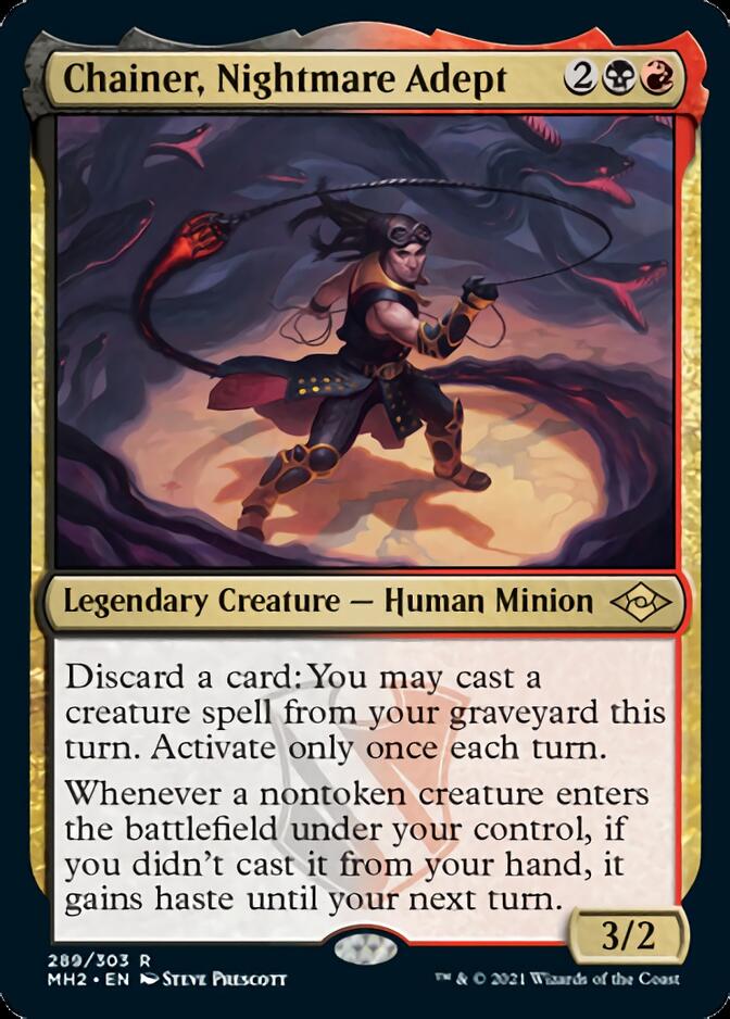 Chainer, Nightmare Adept (Foil Etched) [Modern Horizons 2] - Trinity Hobby