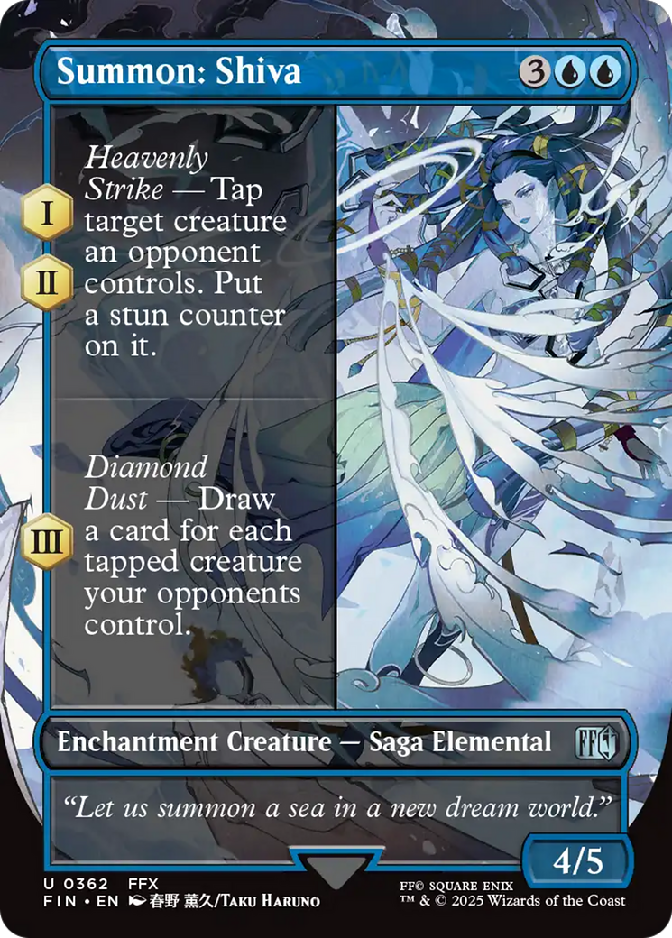 Summon: Shiva (Borderless)  (FIN-362) - [FINAL FANTASY]: (enchantment) (Borderless) - Trinity Hobby