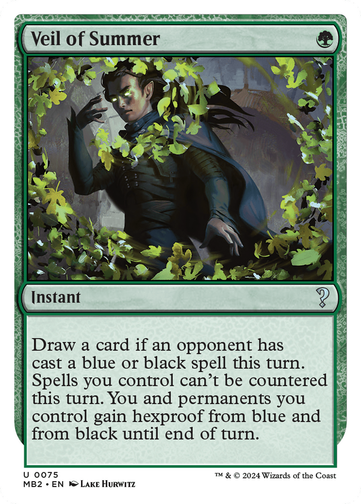 Veil of Summer (White Border) [Mystery Booster 2] - Trinity Hobby