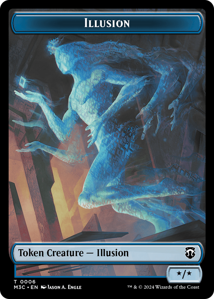 Illusion (Ripple Foil) // Servo Double-Sided Token [Modern Horizons 3 Commander Tokens] - Trinity Hobby