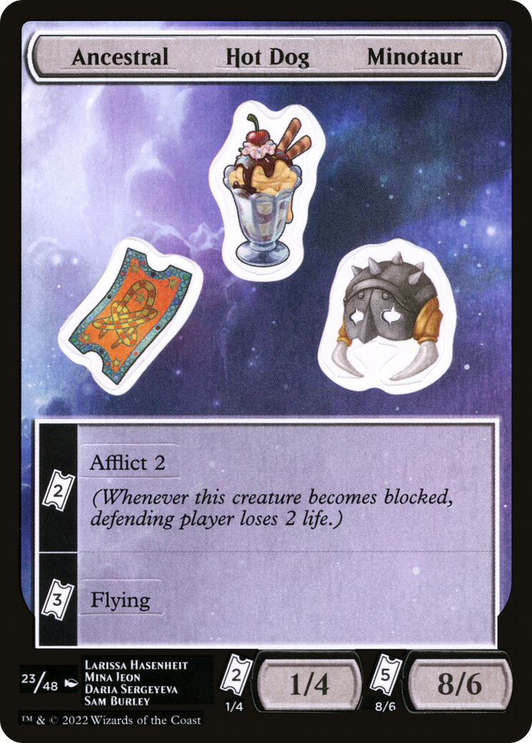 Ancestral Hot Dog Minotaur [Unfinity Stickers] - Trinity Hobby
