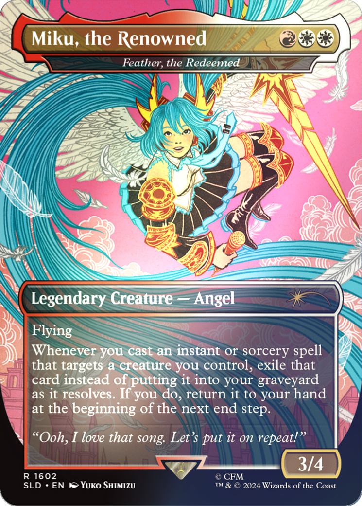 Miku, the Renowned - Feather, the Redeemed (Rainbow Foil) [Secret Lair Drop Series] - Trinity Hobby