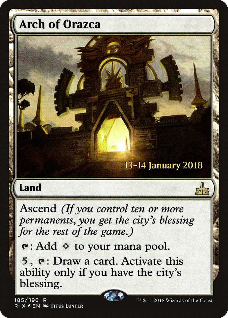 Arch of Orazca [Rivals of Ixalan Prerelease Promos] - Trinity Hobby
