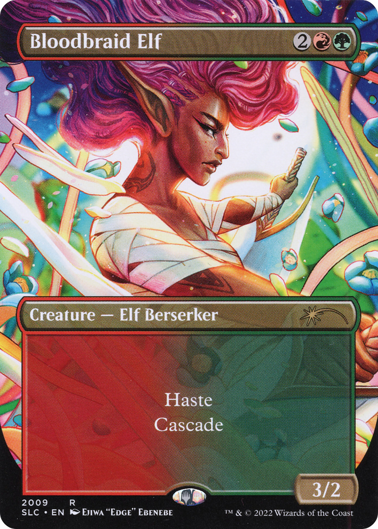 Bloodbraid Elf (Borderless Alternate Art) [Secret Lair 30th Anniversary Countdown Kit] - Trinity Hobby
