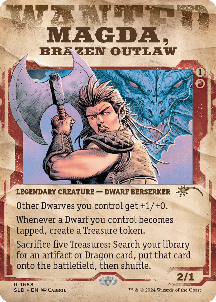 Magda, Brazen Outlaw  [Foil]  (SLD-1688) - [Secret Lair Drop]: (Showcase) (Borderless) - Trinity Hobby