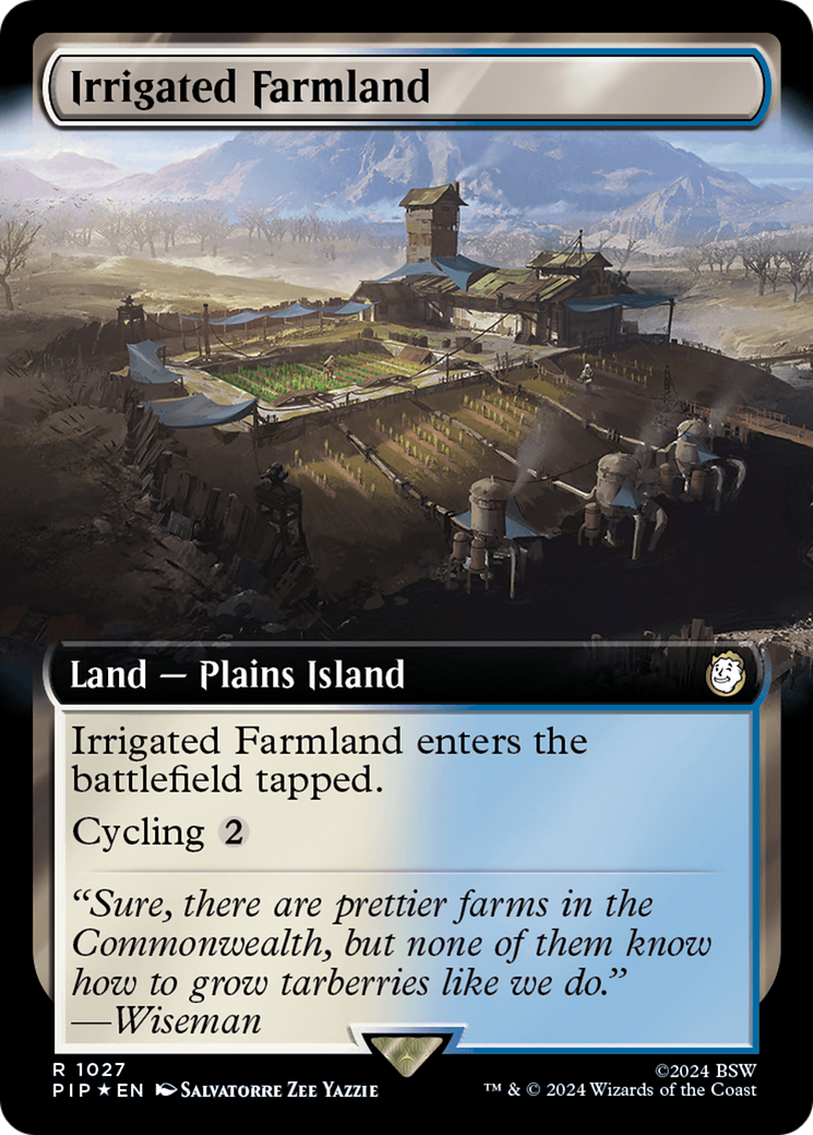 Irrigated Farmland (Extended Art) (Surge Foil) [Fallout] - Trinity Hobby