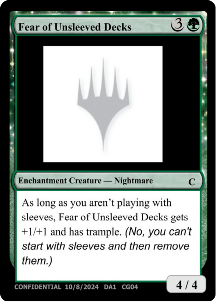 Fear of Unsleeved Decks [Unknown Event]