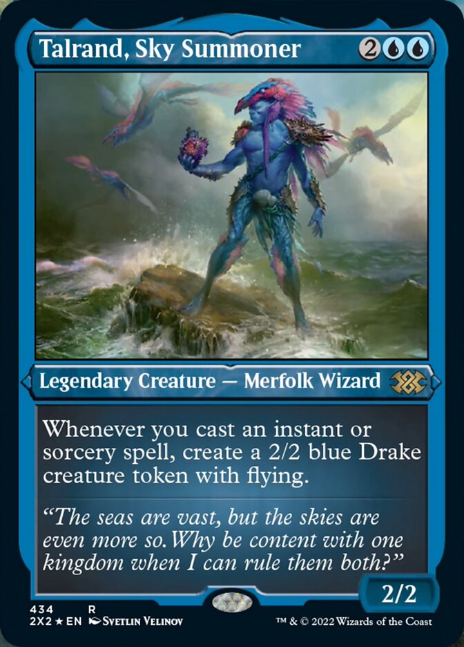 Talrand, Sky Summoner (Foil Etched) [Double Masters 2022] - Trinity Hobby