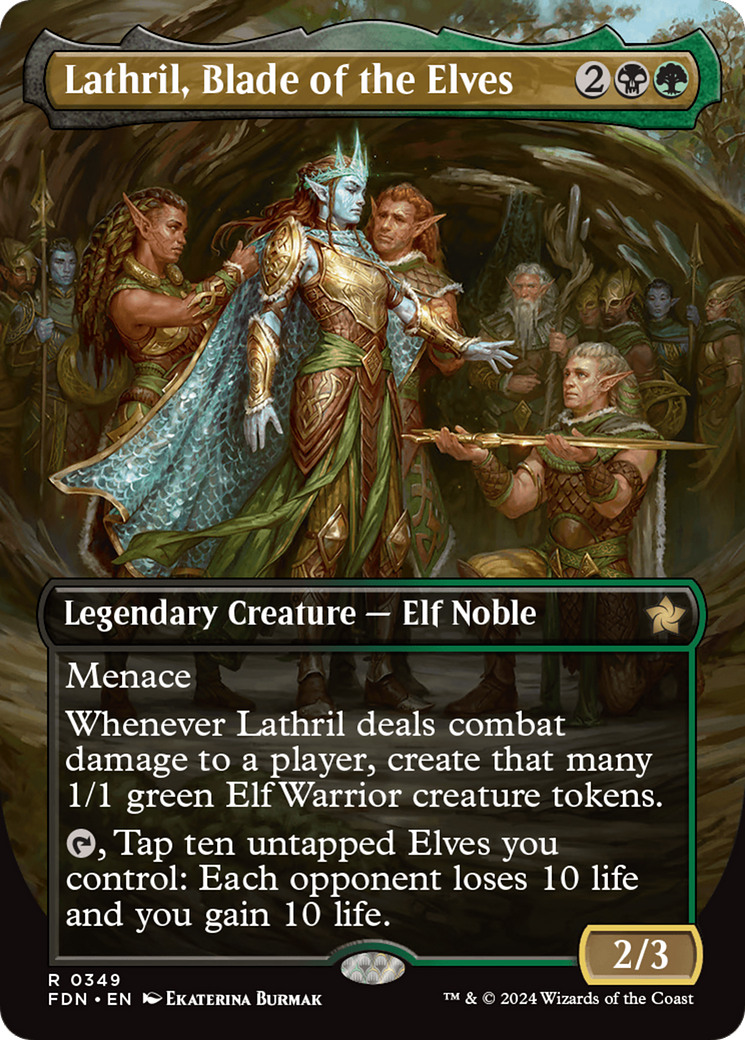 Lathril, Blade of the Elves (Borderless) [Foundations] - Trinity Hobby