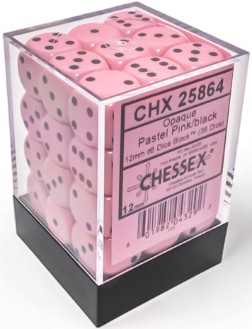 OPAQUE 36D6 PASTEL PINK/BLACK 12MM - Trinity Hobby