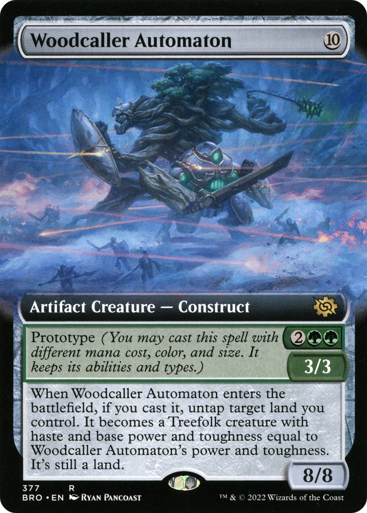 Woodcaller Automaton  [Foil]  (BRO-377) - [The Brothers' War]: (Extended Art) - Trinity Hobby